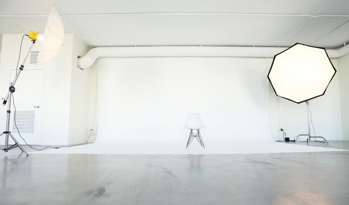 white backdrop studio