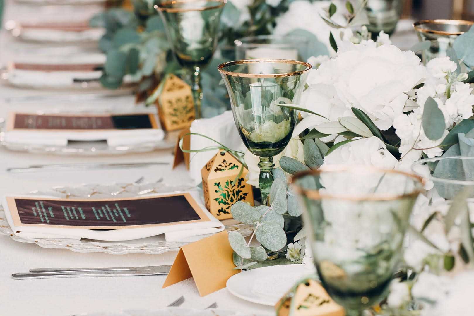 Detailed table setting styled by professional wedding planners in Denver