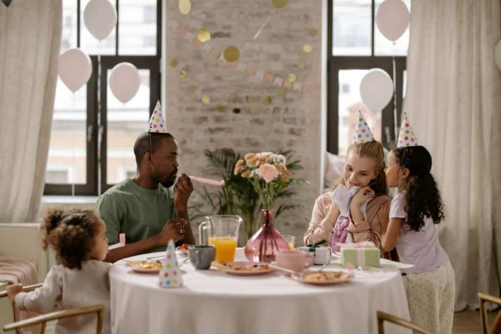 a family celebrating a birthday