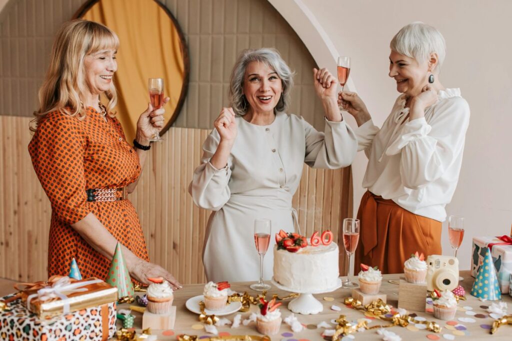 older women celebrating a birthday